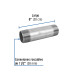 Niple de acero galvanizado 1-1/2 x 8", FOSET