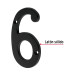 Número 6 de latón sólido 4", negro, HERMEX