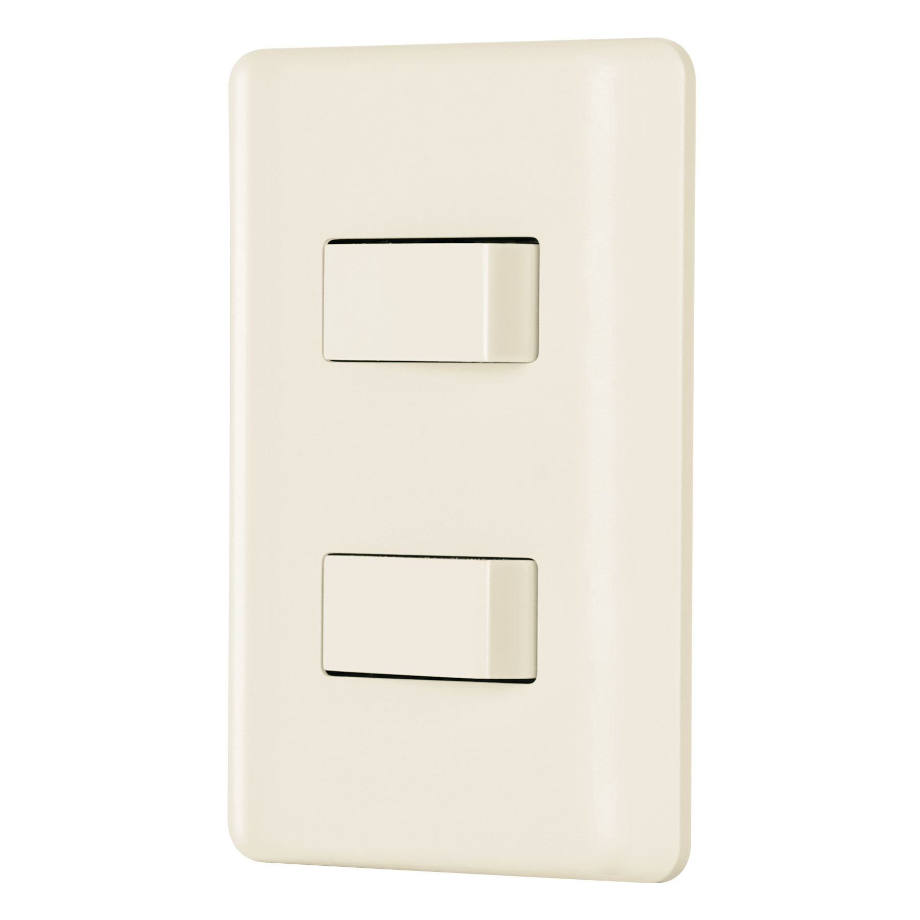 Placa armada 1 interruptor y 1 escalera, marfil, BASIC