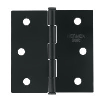 Bisagra cuadrada 2-1/2", negro mate, cabeza plana, BASIC