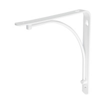Ménsula reforzada blanca 8 x 8", diseño alambrón, FIERO