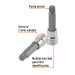 Dado punta larga bristol M16, cuadro 1/2", TRUPER