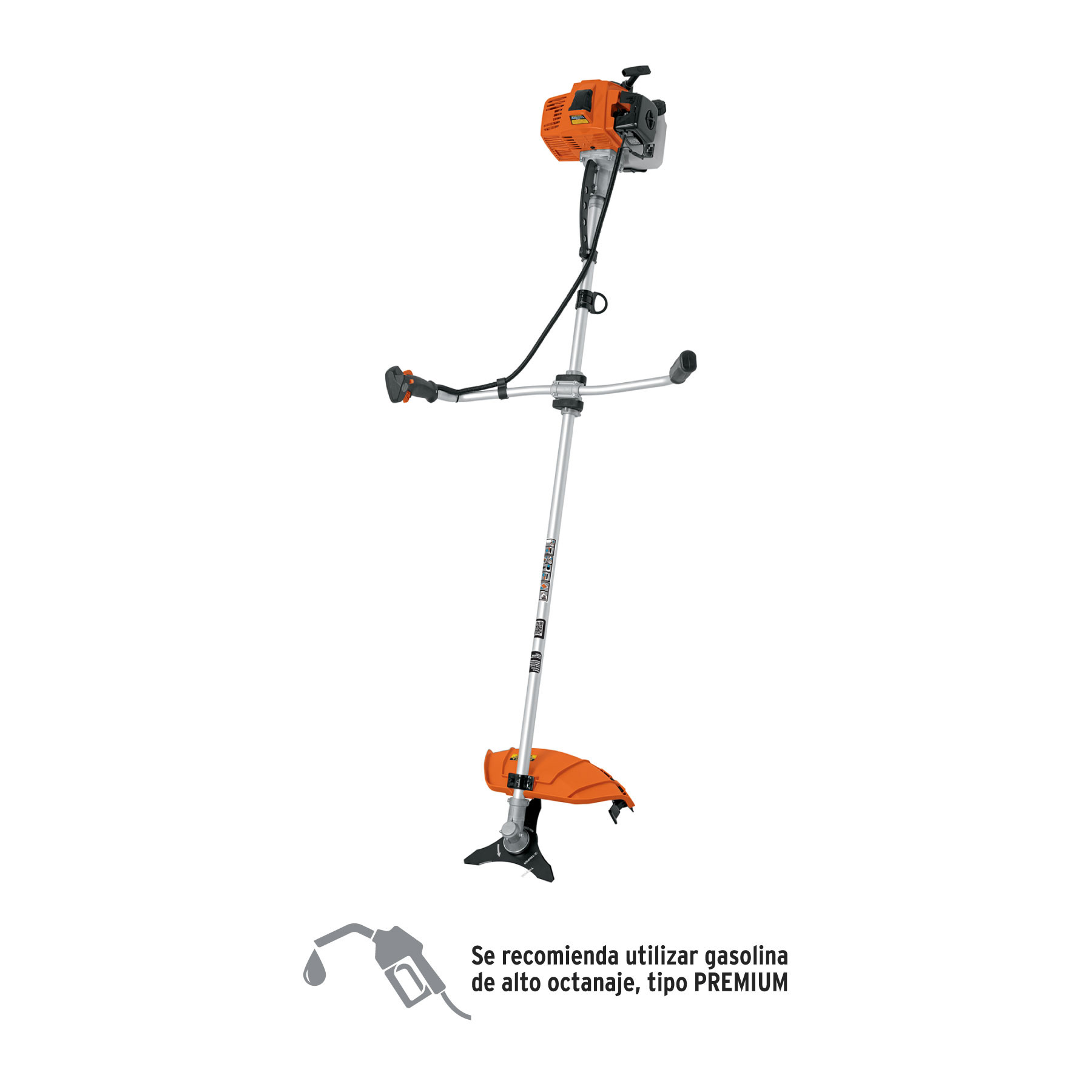 Desmalezadora a gasolina 63 cc mango tipo "bici", 17" corte