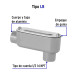Condulet 1/2" conexión tipo LB, VOLTECK