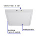 Luminario LED plafón 24W 6500K, cuadrado, blanco, VOLTECK