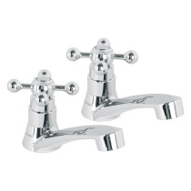 Juego llaves individuales lavabo, ABS, cruceta, BASIC