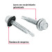 50 pijas #14 x 1-1/2" hexagonal, punta broca con rondana