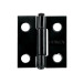 Bisagra rectangular 1 x 7/8", acero negro mate, HERMEX
