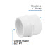 Adaptador hembra de PVC, 2", FOSET