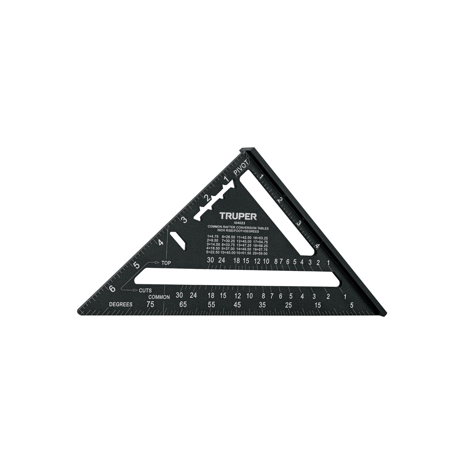 Escuadra 7", aluminio color negro, para muro de yeso, TRUPER