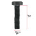Bolsa con 60 tornillos 5/16" x 1-1/4" acero grado 5, FIERO