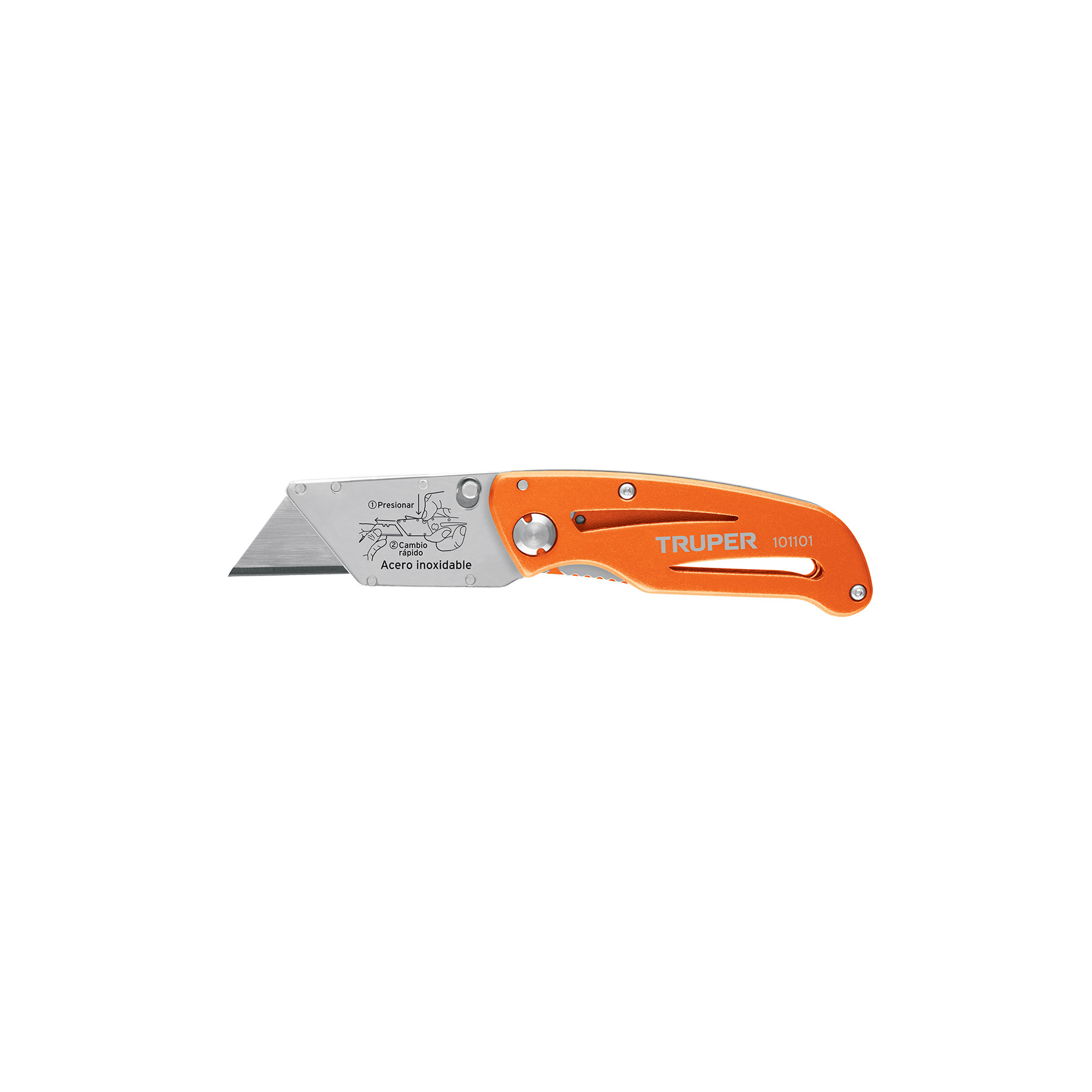 Navaja abatible 6" cuerpo de aluminio y acero inox, TRUPER