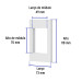 Placa 1 ventana, 3 módulos, línea Española, color blanco
