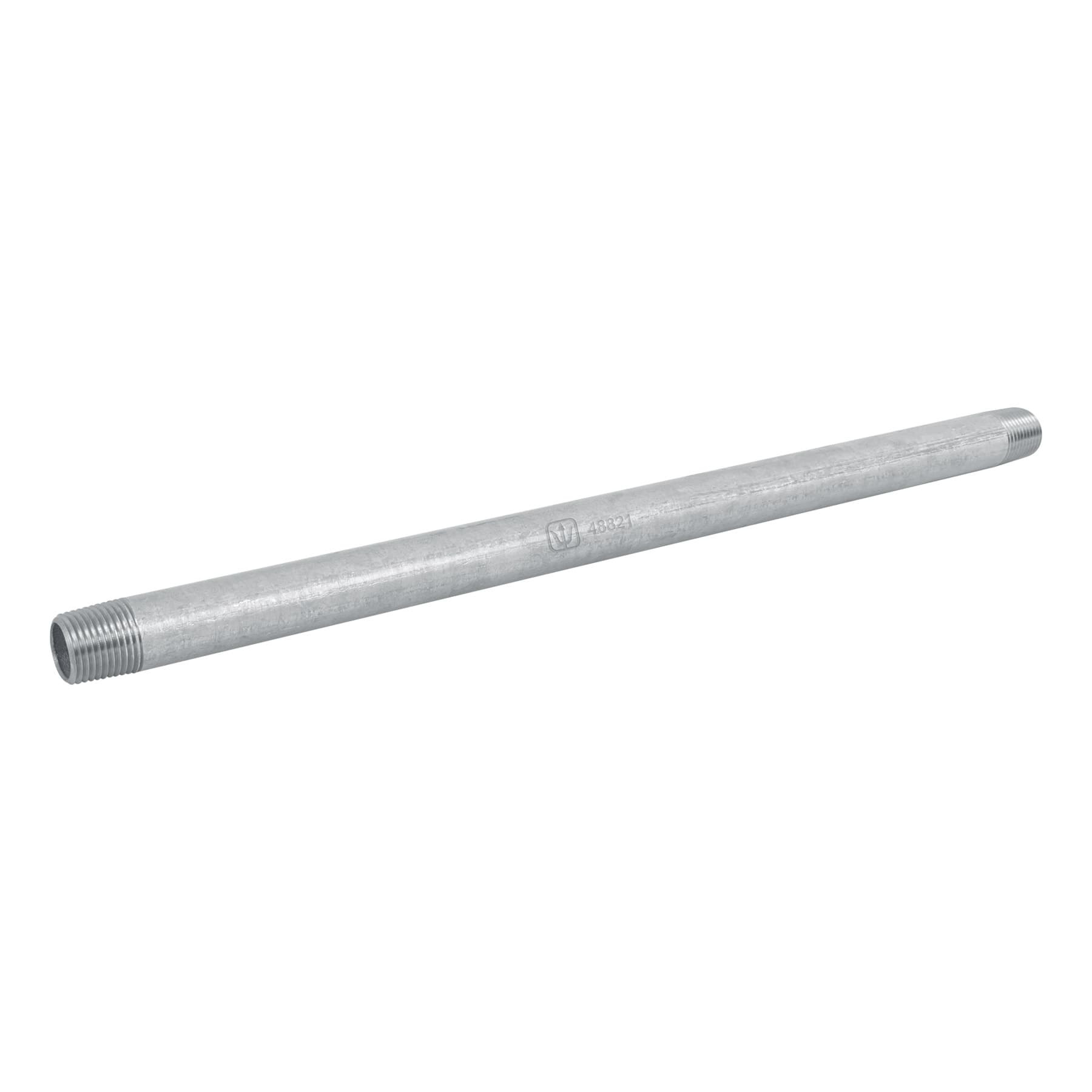 Niple de acero galvanizado 1/2 x 15", FOSET