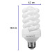 Lámpara espiral T4 20 W luz de día en blíster, VOLTECK