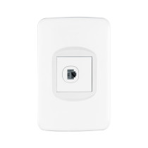 Placa armada 1 toma para teléfono 1.5 módulos, Toledo