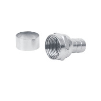 4 Conectores macho tipo “F”, anillo suelto