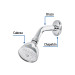 Regadera cónica 2-1/2", metálica, brazo y chapetón, cromo