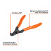 Pinza punta a 90° 6-3/4" para abrir anillos, mango de PVC