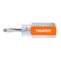 Desarmador plano 1/4" x 1-1/2" mango de acetato, TRUPER