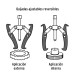 Extractor de poleas, 3 quijadas, 8", TRUPER