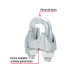 Blíster c/1 nudo (perro) de hierro p/cable de 3/8", FIERO