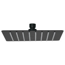 Regadera cuadrada 8", acero inox, sin brazo, negro, TÚBIG
