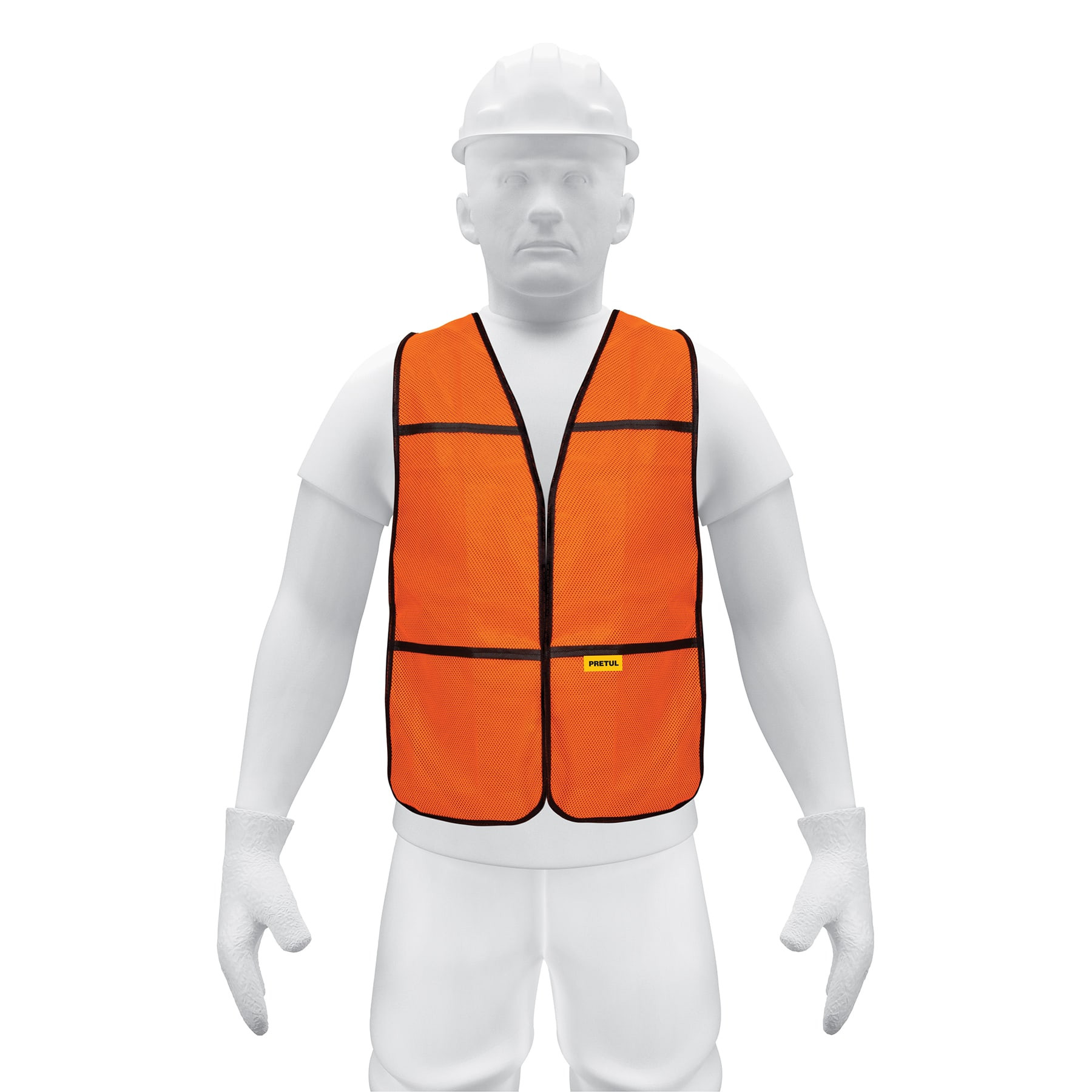 Chaleco de seguridad, uso de día, naranja, PRETUL