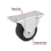 Rodaja hule 4", placa fija con balero, carga 100 kg, FIERO