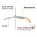 Serrucho de poda 14",hoja curva,6 DPP, mango madera, TRUPER