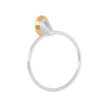 Toallero de argolla, cromo-oro, FOSET AQUA