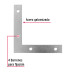 Bolsa c/24 escuadras planas cantoneras 3-1/2"x3-1/2", FIERO