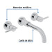 Mezcladora cromo de pared para lavabo, FOSET ELEMENT