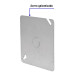 Tapa de 4" x 4" para caja cuadrada reforzada, VOLTECK