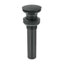 Contra para lavabo, sin rebosadero, tipo hongo, negro