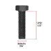 Bolsa con 50 tornillos 7/16" x 1-1/2" acero grado 5, FIERO