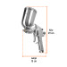 Pistola para pintar LVMP vaso aluminio, 2 mm, TRUPER