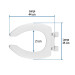 Asiento alargado sin tapa para taza fluxómetro, blanco, AQUA