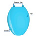 Asiento alargado para WC, abierto, azul, AQUA