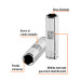 Dado largo de 3/8", 6 puntas, cuadro 1/4", TRUPER