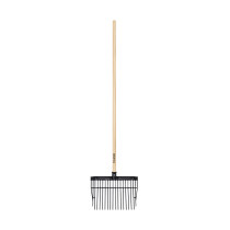 Bieldo para estiércol, 16 dientes, mango 54",cabeza plástica