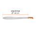 Machete Caguayano 27" cacha naranja remachada, TRUPER