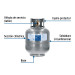 Cilindro portátil para gas LP, 20lb (9kg) FOSET