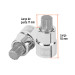 Dado punta corta bristol M16, cuadro 1/2", TRUPER