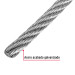 Metro de cable flexible 1/4" de acero 7x19 hilos, 300 m
