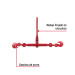 Tensor de cadena con matraca, 3/8" - 1/2", FIERO