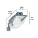 Luminario suburbano ABS con foco LED 30W 6500K sensor de luz