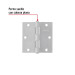 Bisagra cuadrada 3-1/2", satinado, cabeza plana, HERMEX