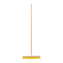 Cepillo para barrer cerda suave de 56 cm, bastón de madera