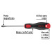 Desarmador plano 1/4" x 4"mango Comfort Grip, PRETUL